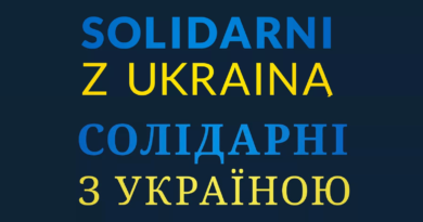 solidarni z Ukrainą, wersja po polsku i ukraińsku