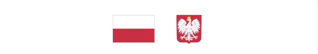 flaga Polski oraz godło Polski
