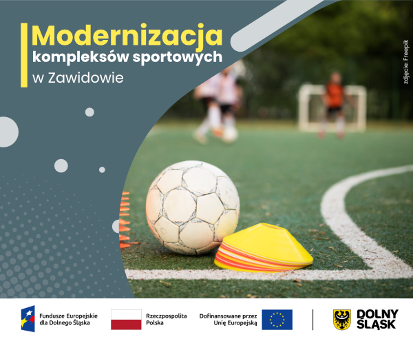 baner przestawiający piłkę na murawie